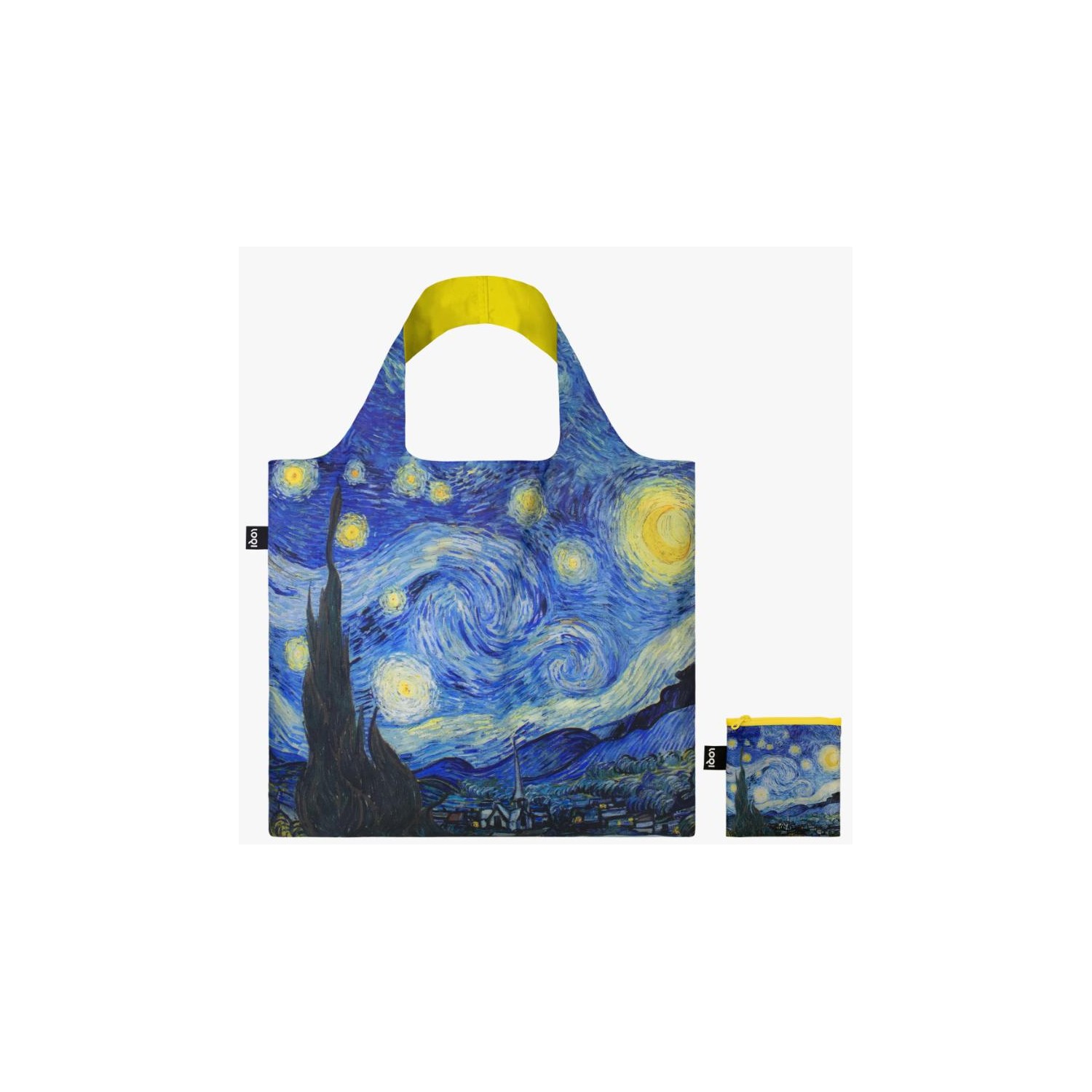 Bolsa Loqi Van  Gogh Starry Night Neon Yellow