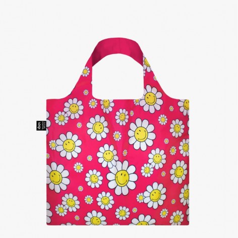 Bolsa Loqi Flowers Rosa Medium