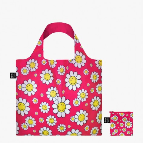 Bolsa Loqi Flowers Rosa Medium