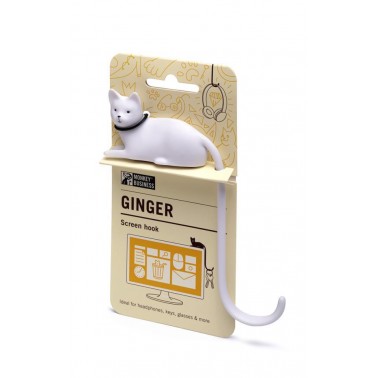 Ginger Screen Cat Monkey Business White