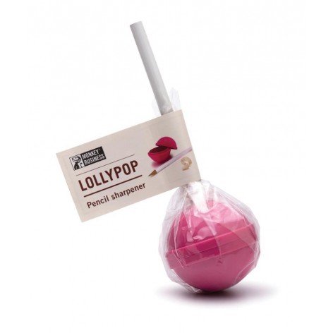 Lollypop Pencil Sharpener Monkey Business Pink