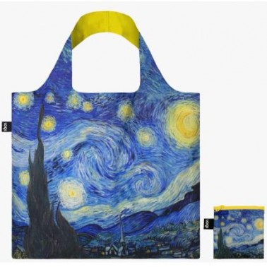 Bolsa Loqi Van  Gogh Starry Night Neon Yellow