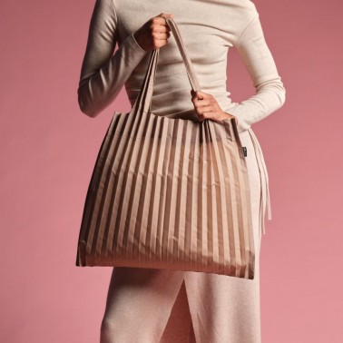 Bolsa Loqi Pleated Mocha