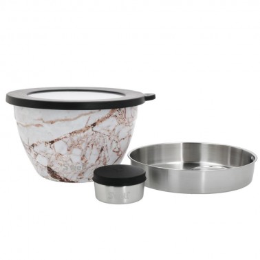 Salad Bowl Kit S´Well 1 9L Calacatta Gold 