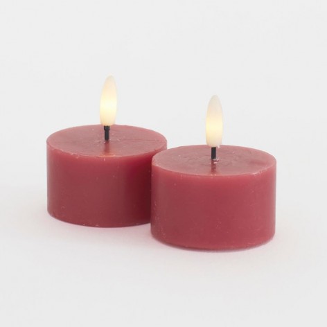 Sille Tealight 2 pcs  set  Ø6xH3 4cm  Rosa