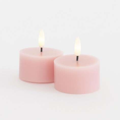 Sille Tealight 2 pcs  set  Ø6xH3 4cm  Rosa Claro