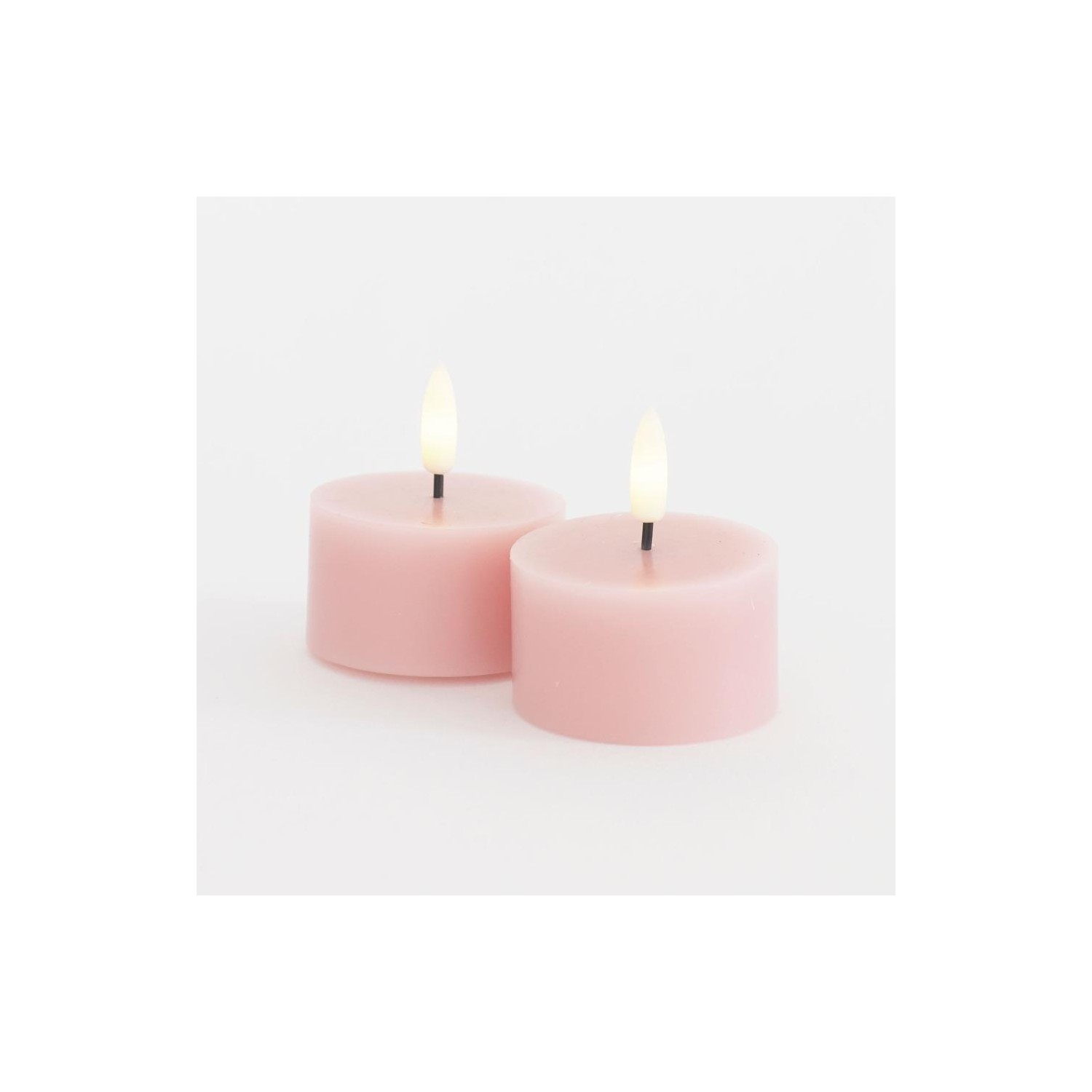 Sille Tealight 2 pcs  set  Ø6xH3 4cm  Rosa Claro