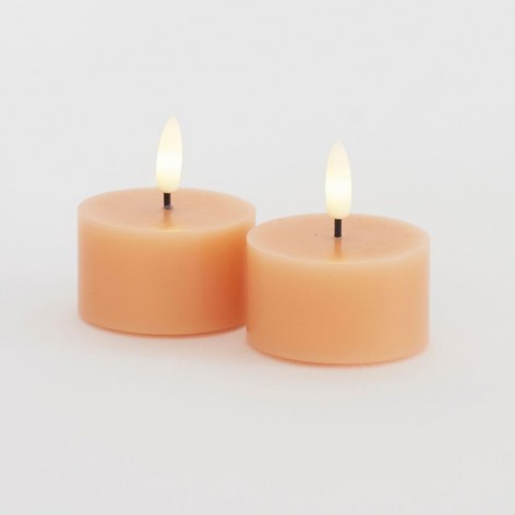 Sille Tealight 2 pcs  set  Ø6xH3 4cm  Peach