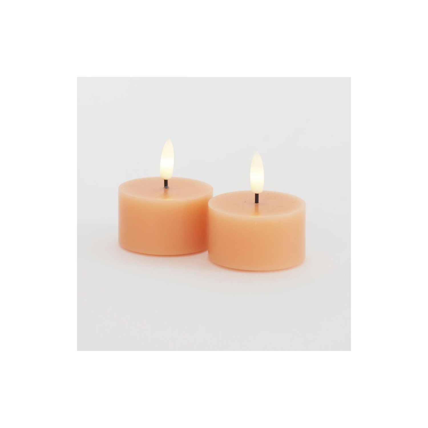 Sille Tealight 2 pcs  set  Ø6xH3 4cm  Peach