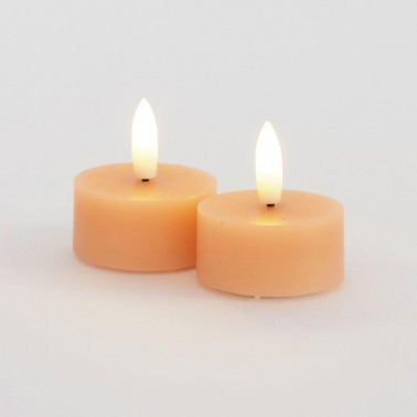 Sille Tealight 2 pcs  set  Ø4 5XH2 2cm  Peach