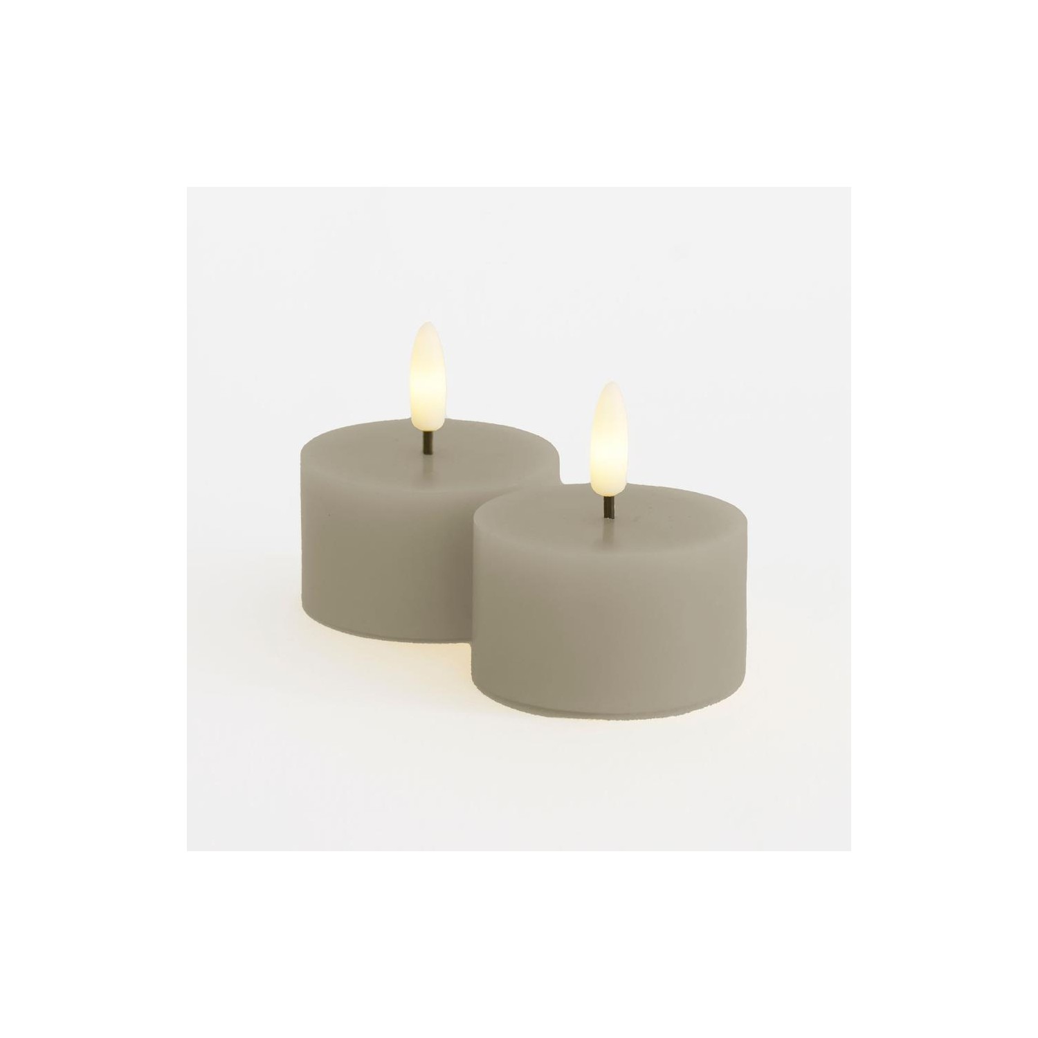 Sille Tealight 2 pcs  set  Ø6xH3 4cm  Gris