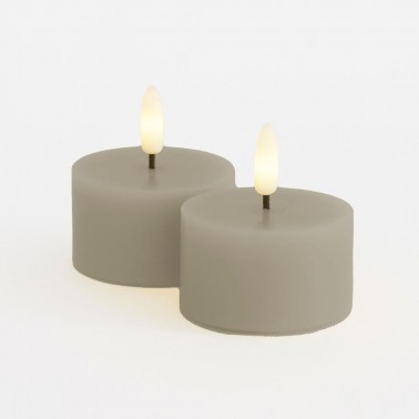 Sille Tealight 2 pcs  set  Ø6xH3 4cm  Gris