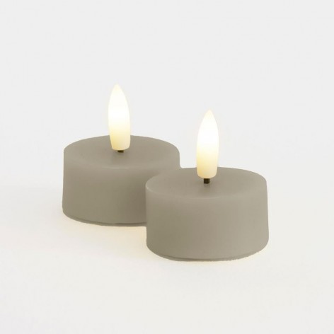 Sille Tealight 2 pcs  set  Ø4 5XH2 2cm  Gris