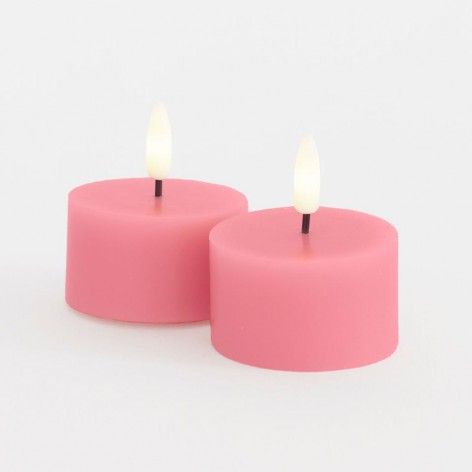 Sille Tealight 2 pcs  set  Ø6xH3 4cm  Rosa Viejo