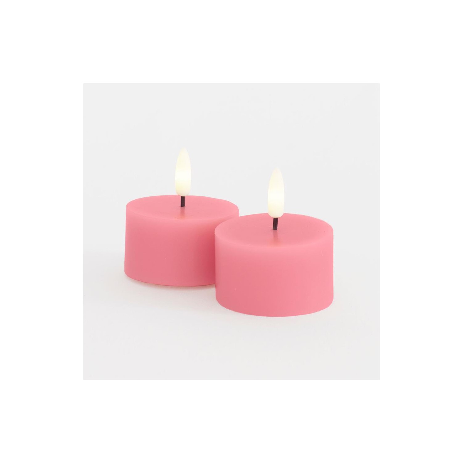 Sille Tealight 2 pcs  set  Ø6xH3 4cm  Rosa Viejo