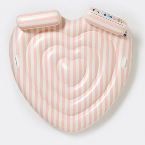 Twin Heart Lie-On Stole My Heart Pink Stripe