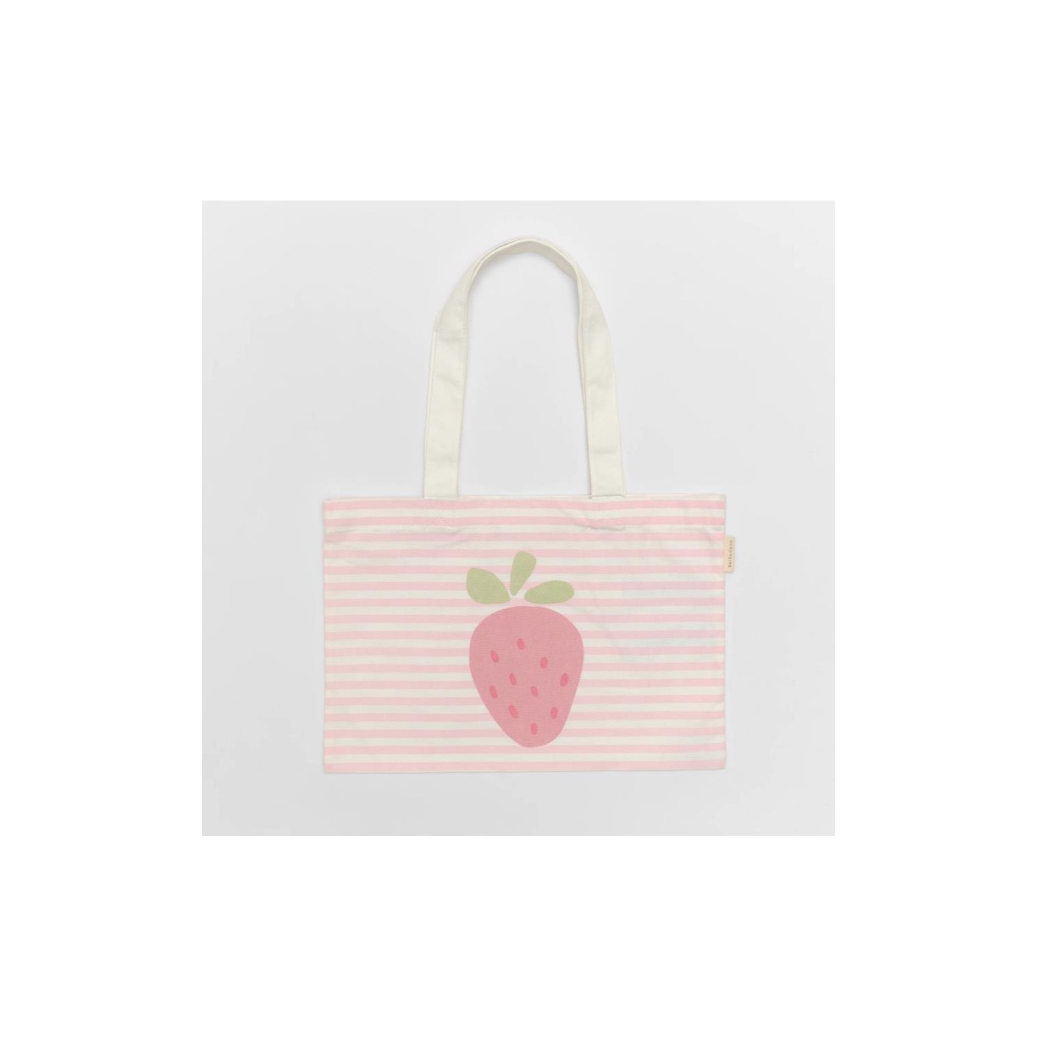 Kids Canvas Beach Bag Strawberry Sunshine Pink Str