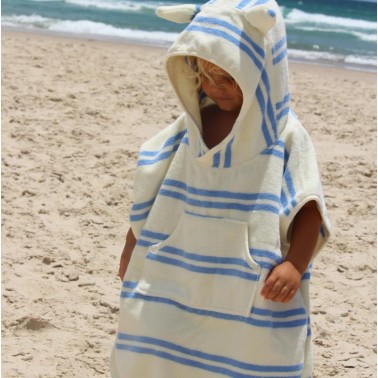 Kids Character Hooded Towel Sid the Seagull Blue S