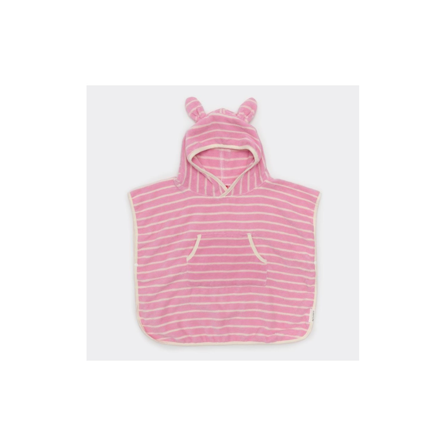 Kids Character Hooded Towel Cotton Candy Pink Stri