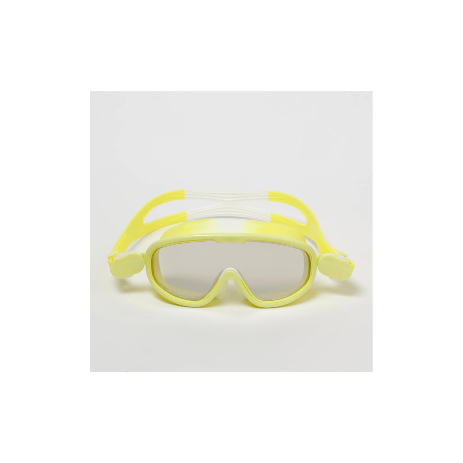 Kids Swim Mask Salty the Shark Neon Yellow