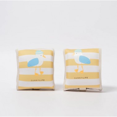 Kids Neoprene Arm Bands Sid the Seagull Mustard St