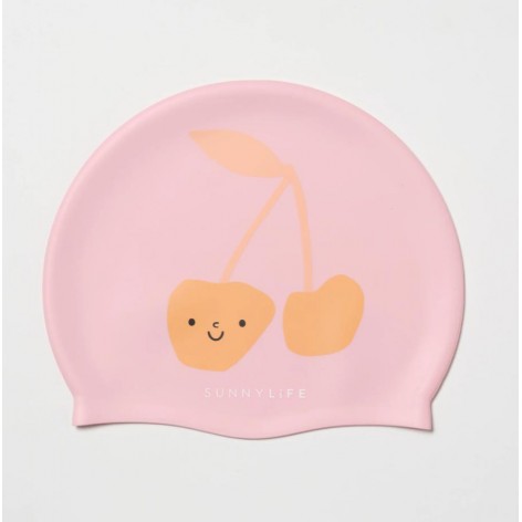 Kids Swimming Cap Cotton Candy Cherry