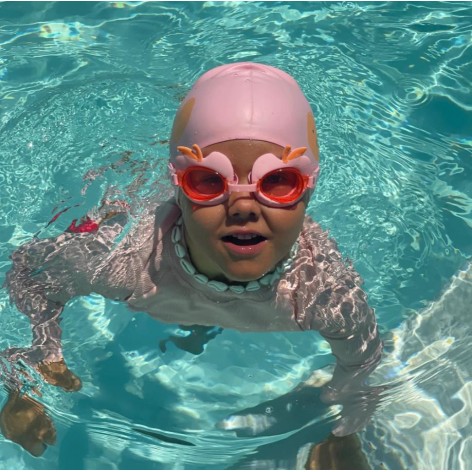 Kids Swimming Cap Cotton Candy Cherry