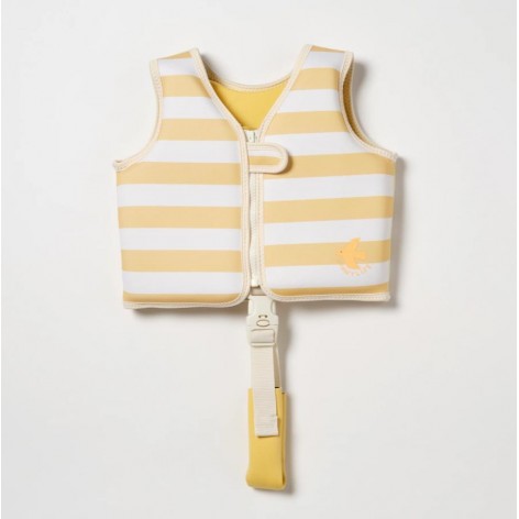 Kids Swim Vest 1-2 Sid the Seagull Mustard Stripe