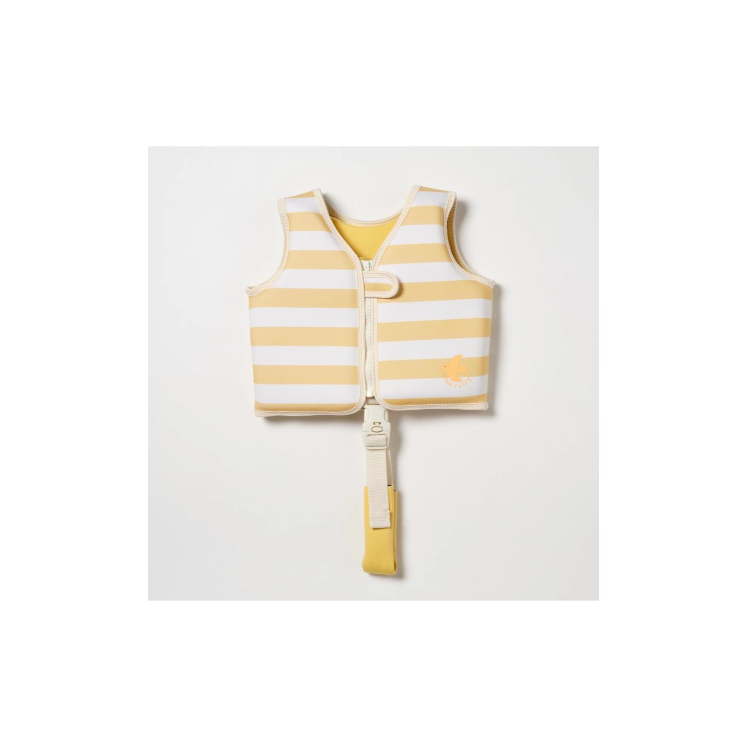 Kids Swim Vest 1-2 Sid the Seagull Mustard Stripe