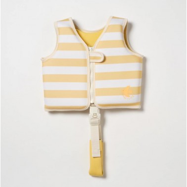 Kids Swim Vest 1-2 Sid the Seagull Mustard Stripe