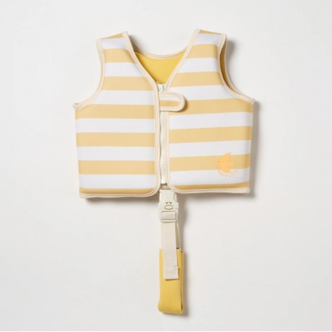 Kids Swim Vest 2-3 Sid the Seagull Mustard Stripe