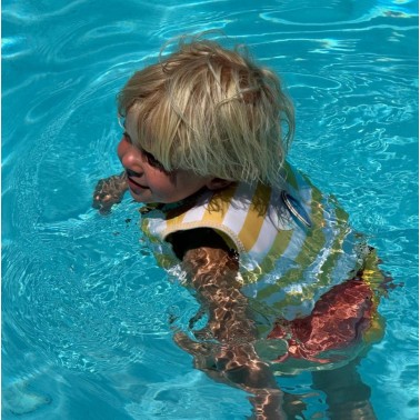 Kids Swim Vest 2-3 Sid the Seagull Mustard Stripe