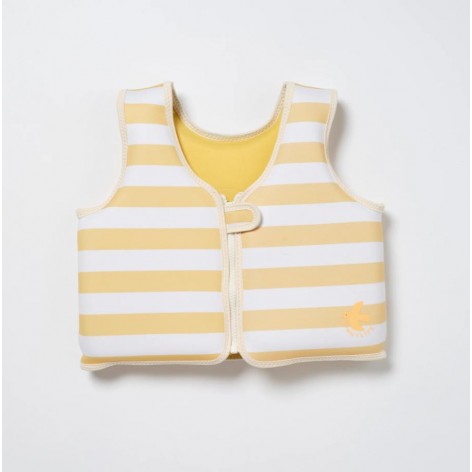 Kids Swim Vest 3-6 Sid the Seagull Mustard Stripe