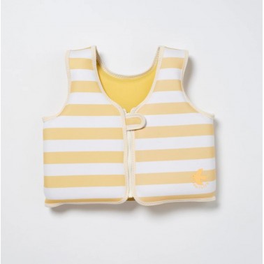 Kids Swim Vest 3-6 Sid the Seagull Mustard Stripe