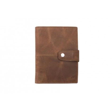 Porta Pasaportes Air Tag Piel Brushed Brown