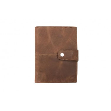 Porta Pasaportes Air Tag Piel Brushed Brown