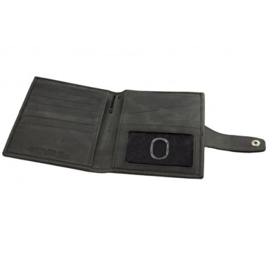 Porta Pasaportes Air Tag Piel Brushed Black