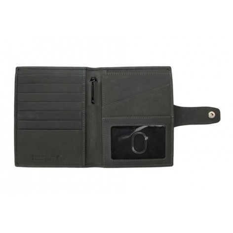 Porta Pasaportes Air Tag Piel Brushed Black