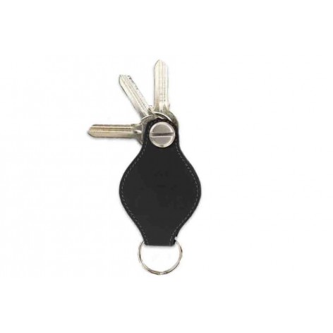 Llavero Air Tag 'Lusso' Piel Vintage Carbon Black