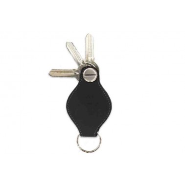 Llavero Air Tag 'Lusso' Piel Vintage Carbon Black