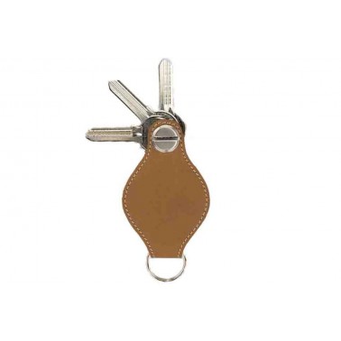 Llavero Air Tag 'Lusso' Piel Vintage Camel Brown