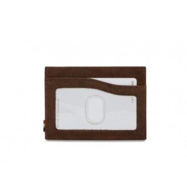 Tarjetero 'Leggera' ID Window Piel Brushed Brown