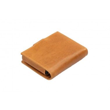 Billetero Metal Brushed Cognac