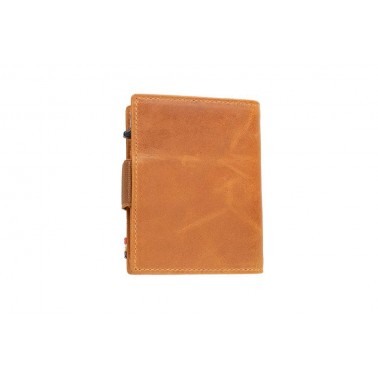 Billetero Metal Brushed Cognac