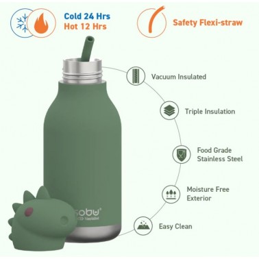 Botella Asobu Bestie Dinosaurio 475ml