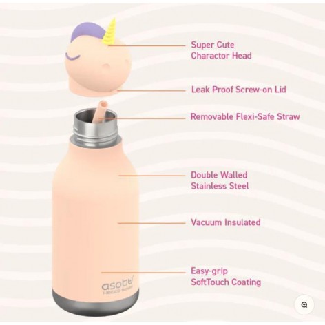 Botella Asobu Bestie Unicornio 475ml