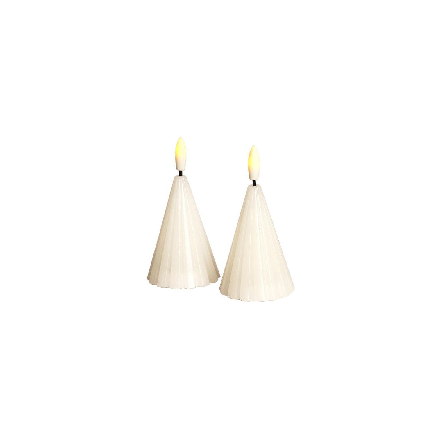 Laura lacquer Tree 2 pcs   White Ø5 7xH8cm