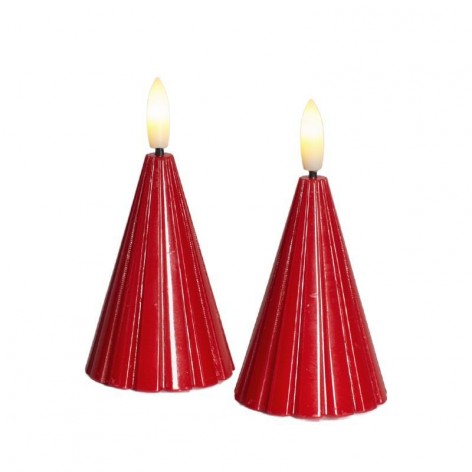 Laura lacquer Tree 2 pcs   Red Ø5 7xH8cm