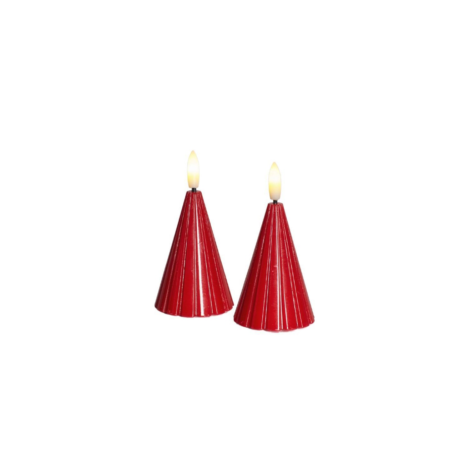Laura lacquer Tree 2 pcs   Red Ø5 7xH8cm
