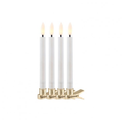 Sille Wax Tree Candle 4 pcs   White 1 5x12 8